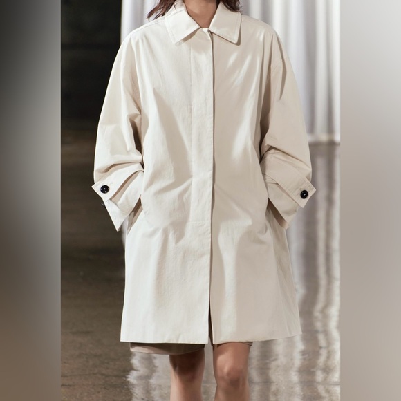 ZARA COAT , POCKET TRENCH ZW COLLECTION. SIZE M -L - Picture 3 of 15